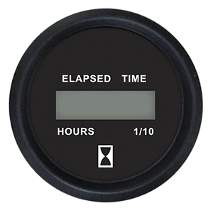 Faria 2' Digital Hourmeter Gauge - 12-32V - Euro Black