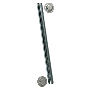 C.E. Smith Package Roller Shaft 1/2' x 6-1/4' w/Cap Nuts - Zinc