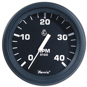 Faria 4' HD Tachometer (4000 RPM) Diesel (Mech Takeoff & Var Ratio Alt) - Black