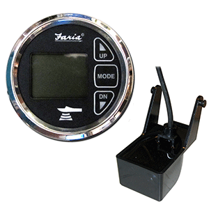 Faria Chesapeake Black 2' Dual Depth & Temp Sounder w/Transom Mount Transducer