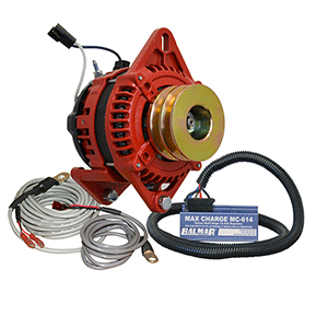 Balmar Alternator 3.15' Dual Foot Saddle Dual V Pulley Regulator & Temp Sensor - 170A Kit - 12V