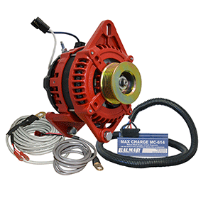 Balmar Alternator 3.15' Dual Foot Saddle K6 Serpentine Pulley Regulator & Temp Sensor - 170A Kit - 12V