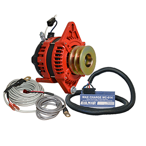 Balmar Alternator 1-2' Single Foot Dual V Pulley Regulator & Temp Sensor - 170A Kit - 12V