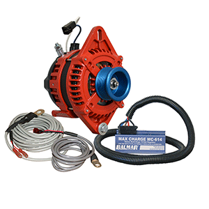 Balmar Alternator 1-2' Single Foot J10 Serpentine Pulley Regulator & Temp Sensor - 170A Kit - 12V