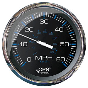 Faria 5' Speedometer (60 MPH) GPS (Studded) Chesapeake Black w/Stainless Steel