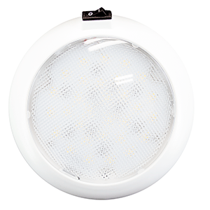 Innovative Lighting 5.5' Round Some Light - White/Red LED w/Switch - White Housing