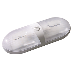 CLOSEOUT - Innovative Lighting 18W Incandescent Ceiling Dome Light - Double - White Case - 12V