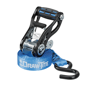 CLOSEOUT - Draw-Tite Standard Duty Ratchet Tie-Down 1' Webbing w/Grip Handle & Secure Hooks - 4-Pack
