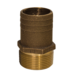 GROCO 1' NPT x 1-1/4' Bronze Full Flow Pipe to Hose Straight Fitting