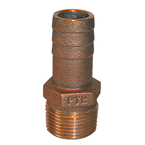 GROCO 1-1/2' NPT x 1-1/2' ID Bronze Pipe to Hose Straight Fitting