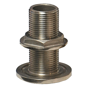 GROCO 3/4' NPS NPT Combo Stainless Steel Thru-Hull Fitting w/Nut