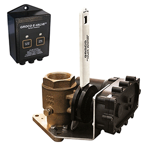 GROCO 1-1/4' Bronze Electric Flanged Seacock - 12V
