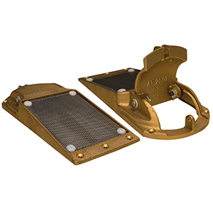 GROCO Perforated Hull Strainer w/Access Door 1-1/4' Max Thru-Hull