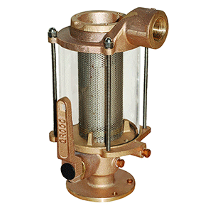 GROCO 1-1/2' Ball Valve/Seacock & Raw Water Strainer Combo