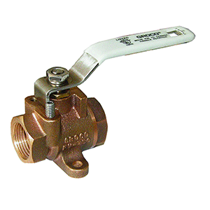 GROCO 3/8' NPT Bronze Inline Fuel Valve