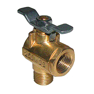 GROCO 1/2' NPT 90° Bronze Fuel Valve