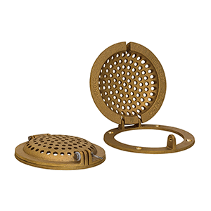 GROCO Bronze Round Hull Strainer w/Access Door f/Up To 2' Thru-Hull