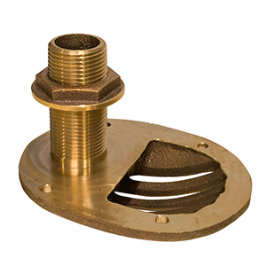 GROCO 1-1/2' Bronze Combo Scoop Thru-Hull w/Nut