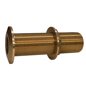 GROCO 1-1/2' Bronze Extra Long Thru-Hull Fitting w/Nut