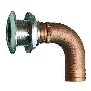 GROCO 1-1/2' 90 Degree Hose Thru-Hull Fitting