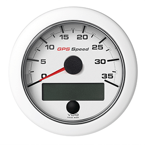 VDO Marine 3-3/8' (85mm) OceanLink® GPS Speedometer (0-35 KN/MPH/KMH) - White Dial & Bezel