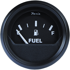 Faria 2' Fuel Level Gauge Metric - Euro Black