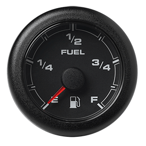 VDO Marine 2-1/6' (52MM) OceanLink® Fuel Level Gauge - Black Dial & Bezel