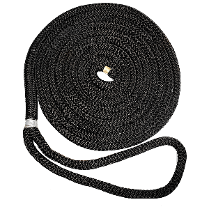 New England Ropes 1/2' X 35' Nylon Double Braid Dock Line - Black