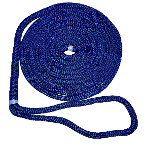 New England Ropes 1/2' X 35' Nylon Double Braid Dock Line - Blue w/Tracer