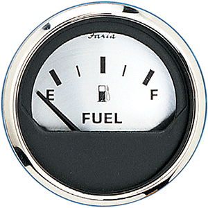 Faria 2' Fuel Level Gauge (E-1/2-F) - Spun Silver