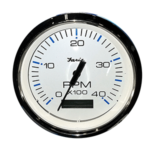 Faria 4' Tachometer w/Hourmeter (4000 RPM) (Diesel) Mech. Takeoff & Var. Ratio Alt