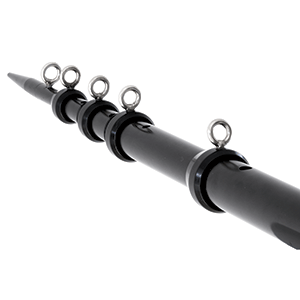 Tigress XD Telescoping Aluminum Outrigger Poles - 15' - 1-1/2' OD Black