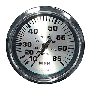 Faria 4' Speedometer (65 MPH) Pitot - Spun Silver