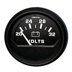 Faria 2' Voltmeter (20-30V) - Euro Black