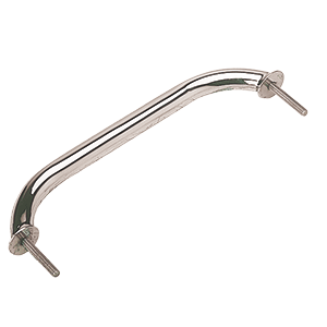 Stainless Steel Stud Mount Flanged Hand Rail w/Mounting Flange - 12'
