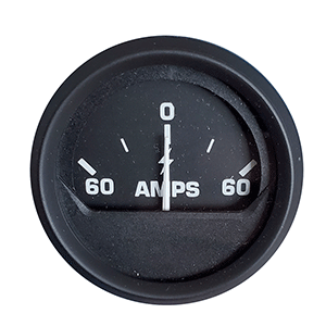 Faria Euro Black 2' Ammeter Gauge (60-0-60 Amps)