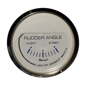 Faria Chesapeake White 2' Rudder Angle Indicator
