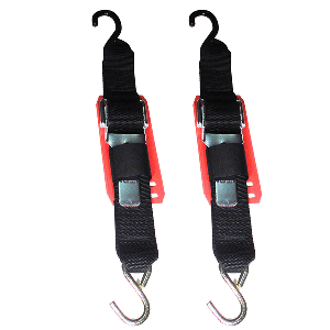 Rod Saver Paddle Buckle Trailer Tie-Down w/Vinyl Pad - 2' x 4' - Pair