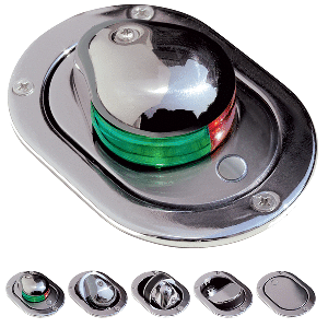 Aqua Signal Series 24 Bi-Color Deck Mount Hideaway Light w/Tell Tale Indicator