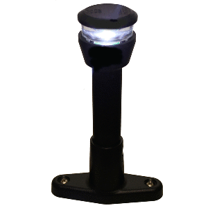 Aqua Signal Series 30 All-Round Deck Mount Light - White LED w/5.3' Mounting Arm - Black Housing