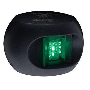 Aqua Signal Series 33 Starboard LED Side Mount Light - Black Housing