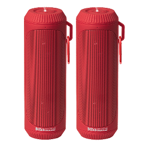 Boss Audio Bolt Marine Bluetooth® Portable Speaker System with Flashlight - Pair - Red
