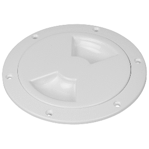 Sea-Dog Quarter-Turn Smooth Deck Plate w/Internal Collar - White - 4'