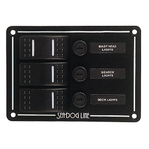 Sea-Dog Rocker Switch Panel - 3 Circuit