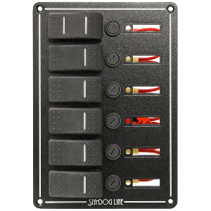 Sea-Dog Rocker Switch Panel - 6 Circuit