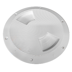 Sea-Dog Quarter-Turn Textured Deck Plate w/Internal Collar - White - 6'