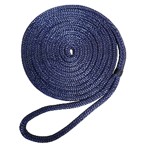 Robline Premium Nylon Double Braid Dock Line - 1/2' x 25' - Navy Blue