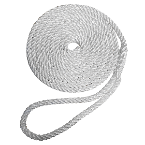 Robline Premium Nylon 3 Strand Dock Line - 1/2' x 30' - White
