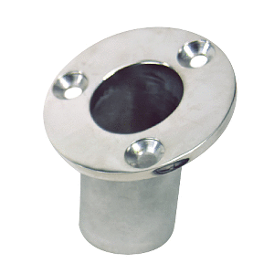 Sea-Dog Flush Mount Flagpole Socket - 25° - 1-1/4' ID - 316 Stainless Steel