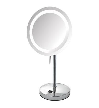 8x LED Lighted Table Mirror Chrome